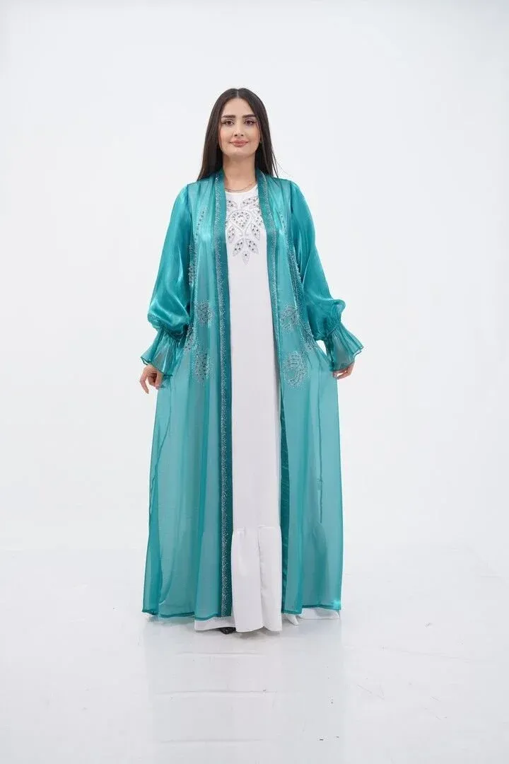 Dressed Sleeve Abaya Set