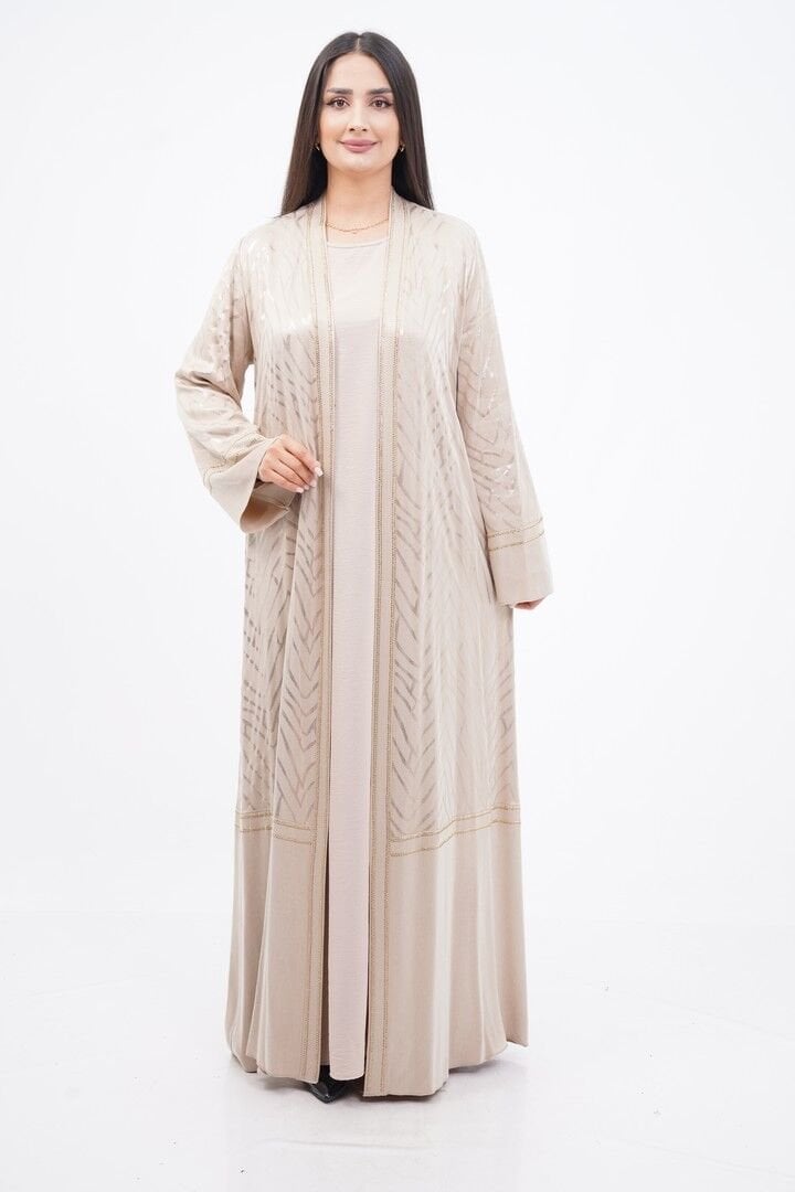 Varak Baskılı Tensel Abaya Takım