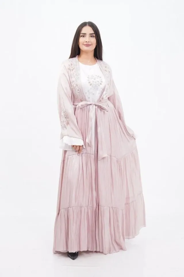 Folded Organza Abaya Set