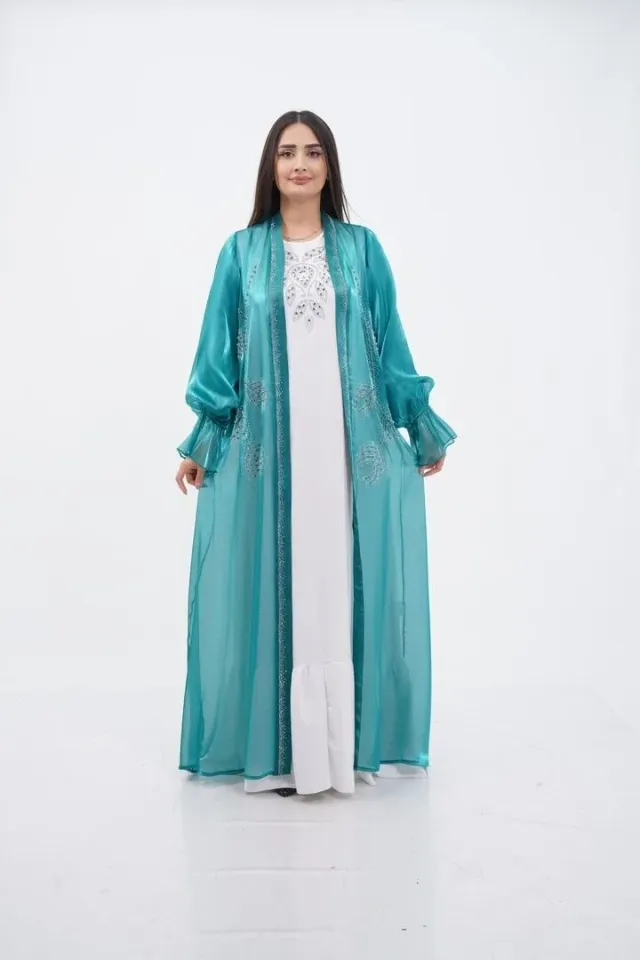 Dressed Sleeve Abaya Set