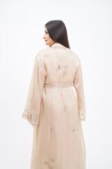 Taş Süslemeli Organze Abaya Takım
