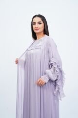 Fırfır Detaylı Abaya Takım