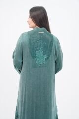 Organze Detay Tensel Abaya Takım