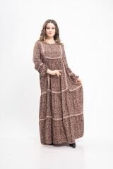 Şerit Dantel Detay Elbise