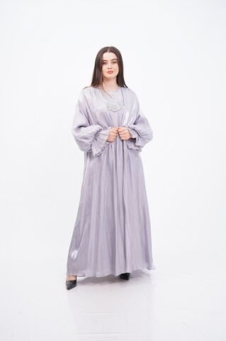 Drapeli Abaya Takım Gri - 40-48