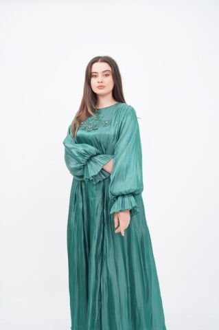 Drapeli Abaya Takım Zümrüt - 40-48