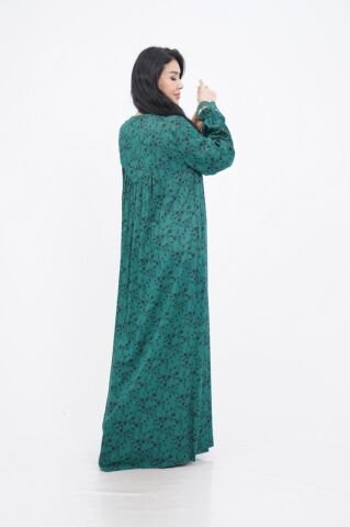 Boncuk Nakış Detaylı Elbise Mint - 40-48