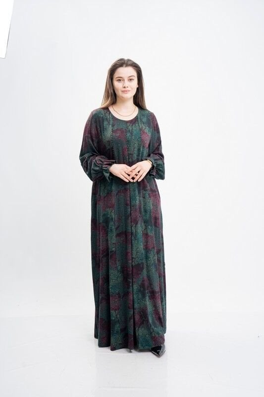 Belmando Kumaş Elbise Zümrüt - 46-54