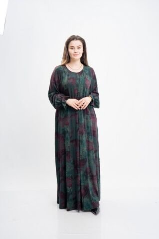 Belmando Kumaş Elbise Zümrüt - 46-54