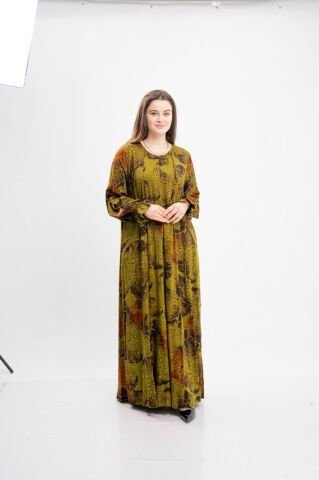 Belmando Kumaş Elbise Haki - 46-54